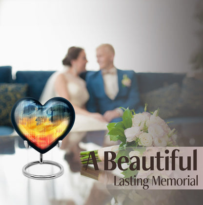 heart-pattern urn for human ashes 