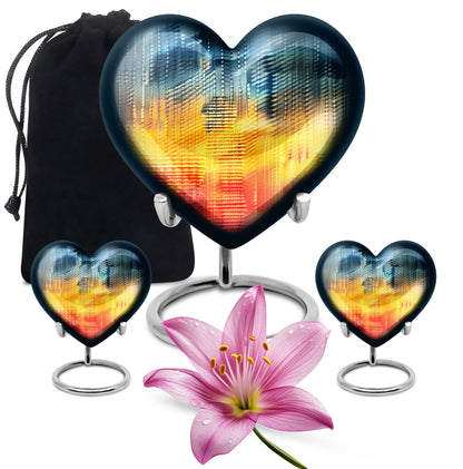 heart-pattern urn for human ashes 
