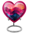 abstract heart-pattern cremation urn