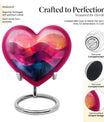 abstract heart-pattern cremation urn