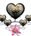 Patterned, 10-inch Heart urn