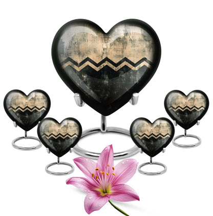 Patterned, 10-inch Heart urn