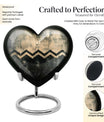 Patterned, 10-inch Heart urn