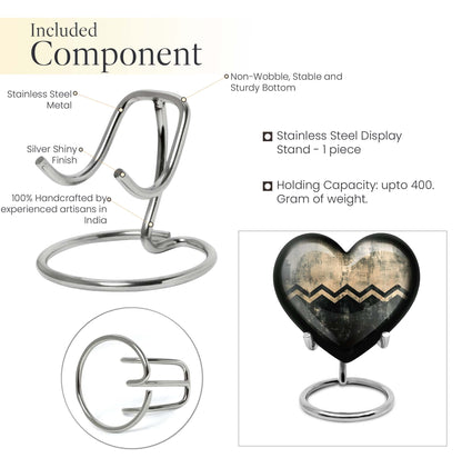 Patterned, 10-inch Heart urn