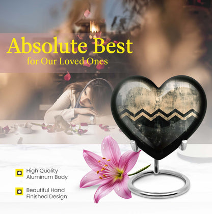 Patterned, 10-inch Heart urn