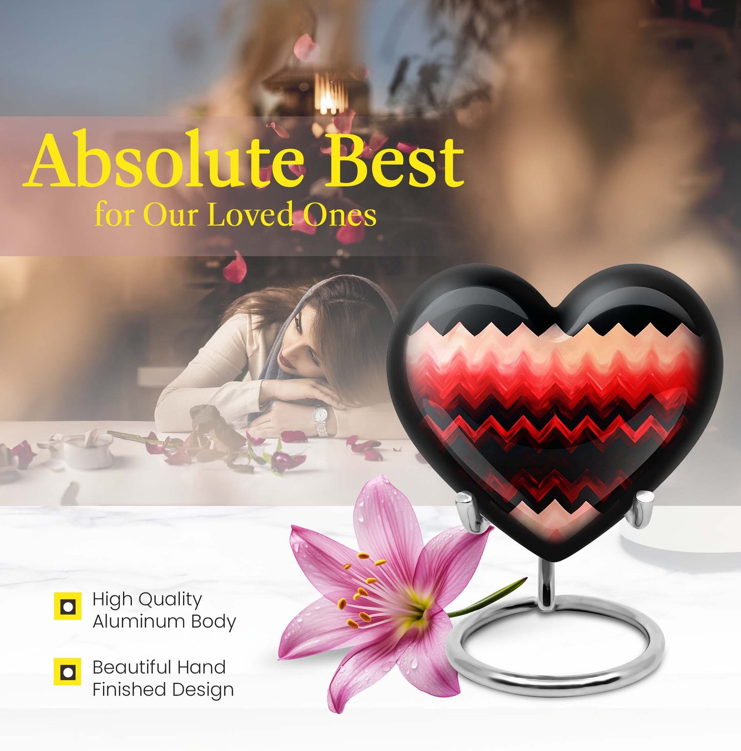 heart-shaped Pattern Urn