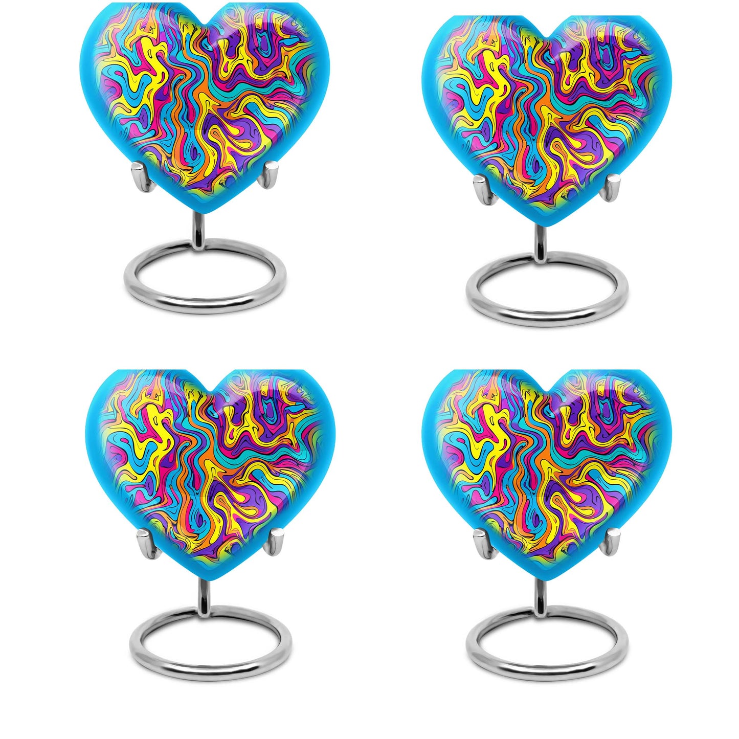 Colorful Personalized Artistic Cremation Urn for Human Ashes - 10-inch, 200 cu in - Yatskia