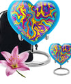 Artistic Swirly Pattern Urn For Ashes Memorial - Colorful Cremation Ashes Urn