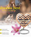 Heart patterned unique funeral urn in silver 