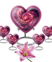 Galaxy Urn in heart design
