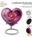 Galaxy Urn in heart design