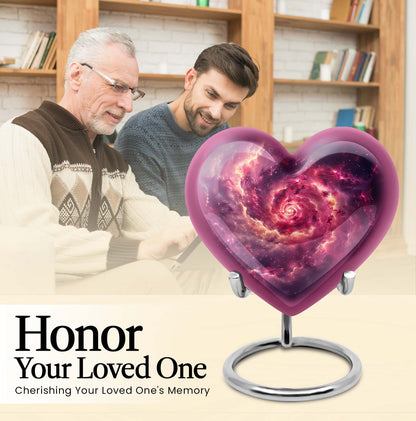 Galaxy Urn in heart design