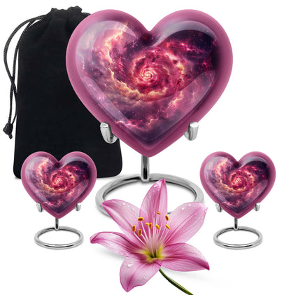 Galaxy Urn in heart design