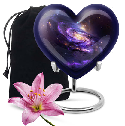 Galaxy Urn, heart-shaped