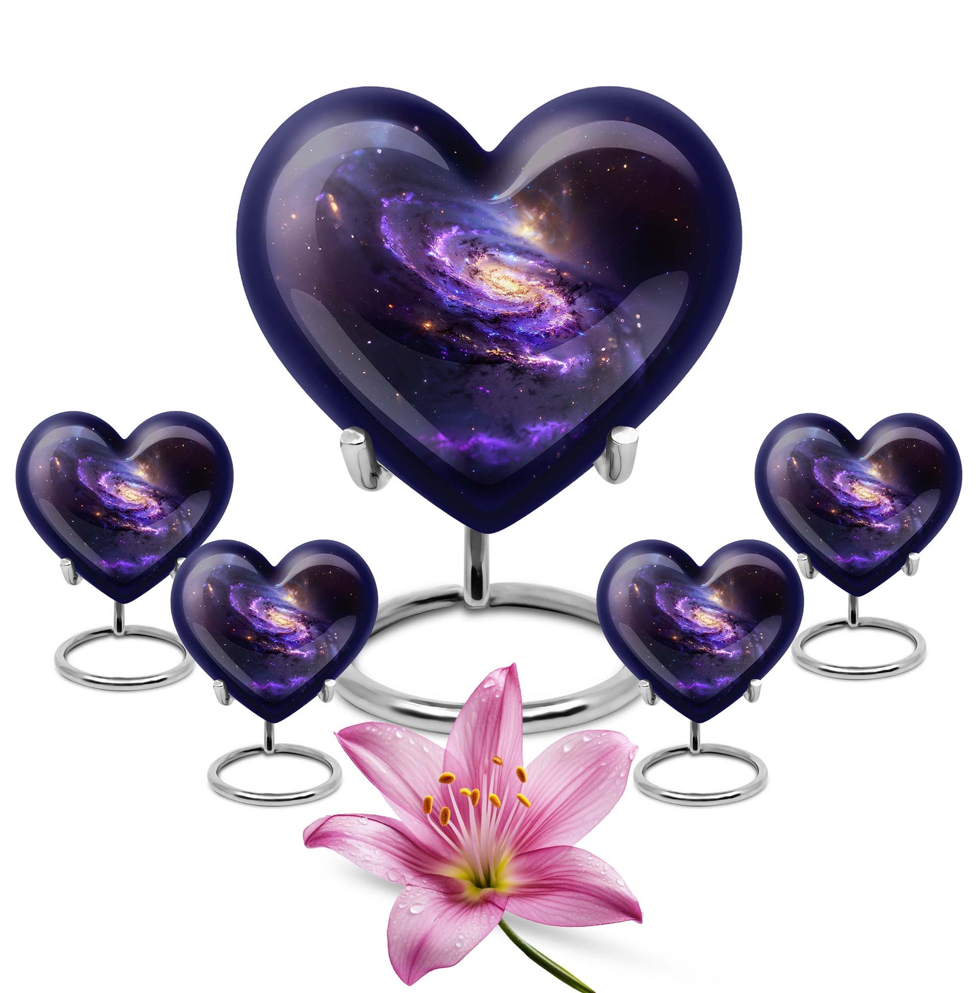 Purple Galaxy Memorial Urn For Funeral - Vast Galaxy Urn For Ashes