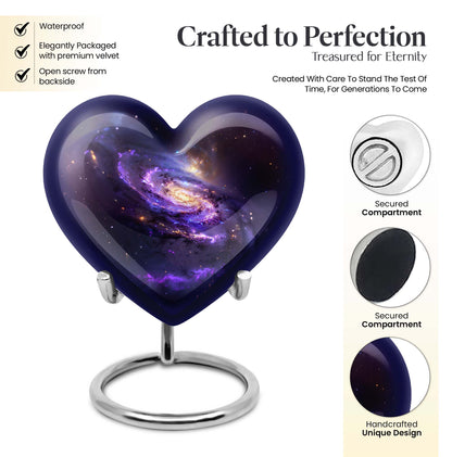 Galaxy Urn, heart-shaped