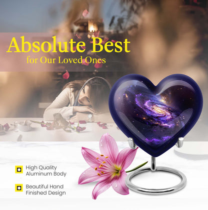 Galaxy Urn, heart-shaped