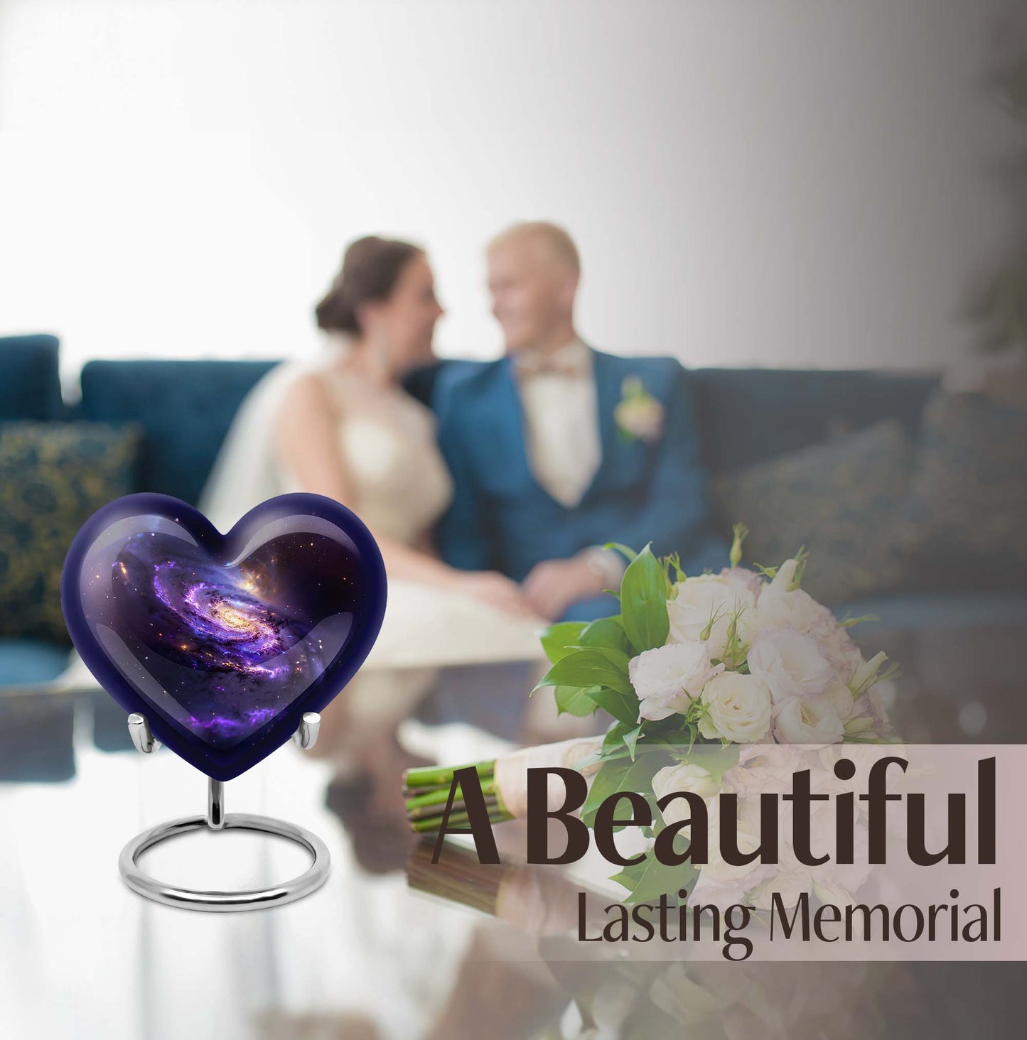 Galaxy Urn, heart-shaped