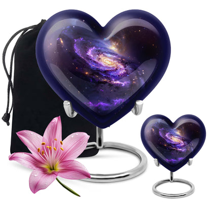 Galaxy Urn, heart-shaped