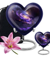 Purple Galaxy Memorial Urn For Funeral - Vast Galaxy Urn For Ashes