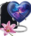 10-inch Galaxy Urn, Abstract Heart Design for adult ashes