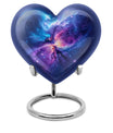 10-inch Galaxy Urn, Abstract Heart Design for adult ashes