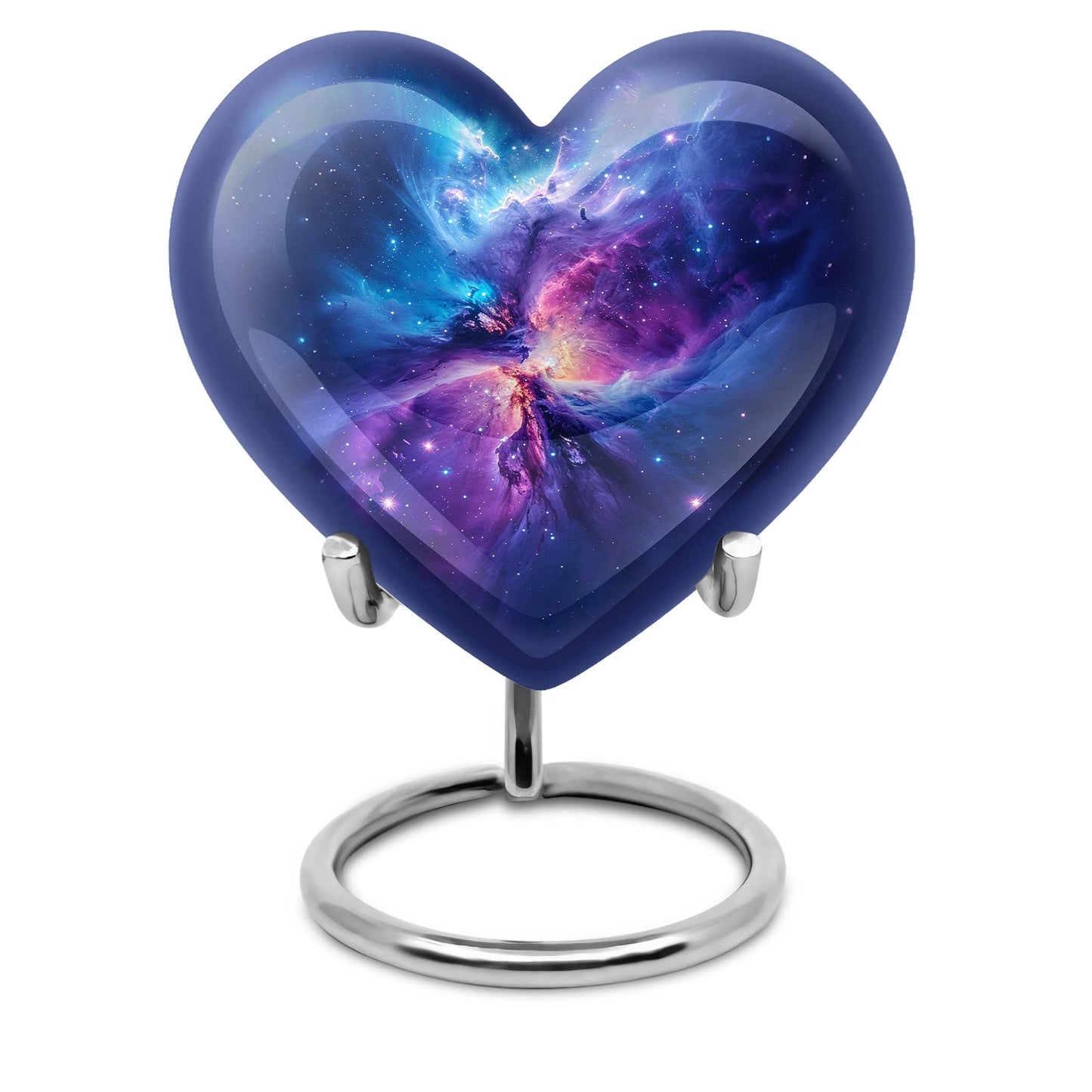 10-inch Galaxy Urn, Abstract Heart Design for adult ashes