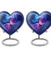 10-inch Galaxy Urn, Abstract Heart Design for adult ashes
