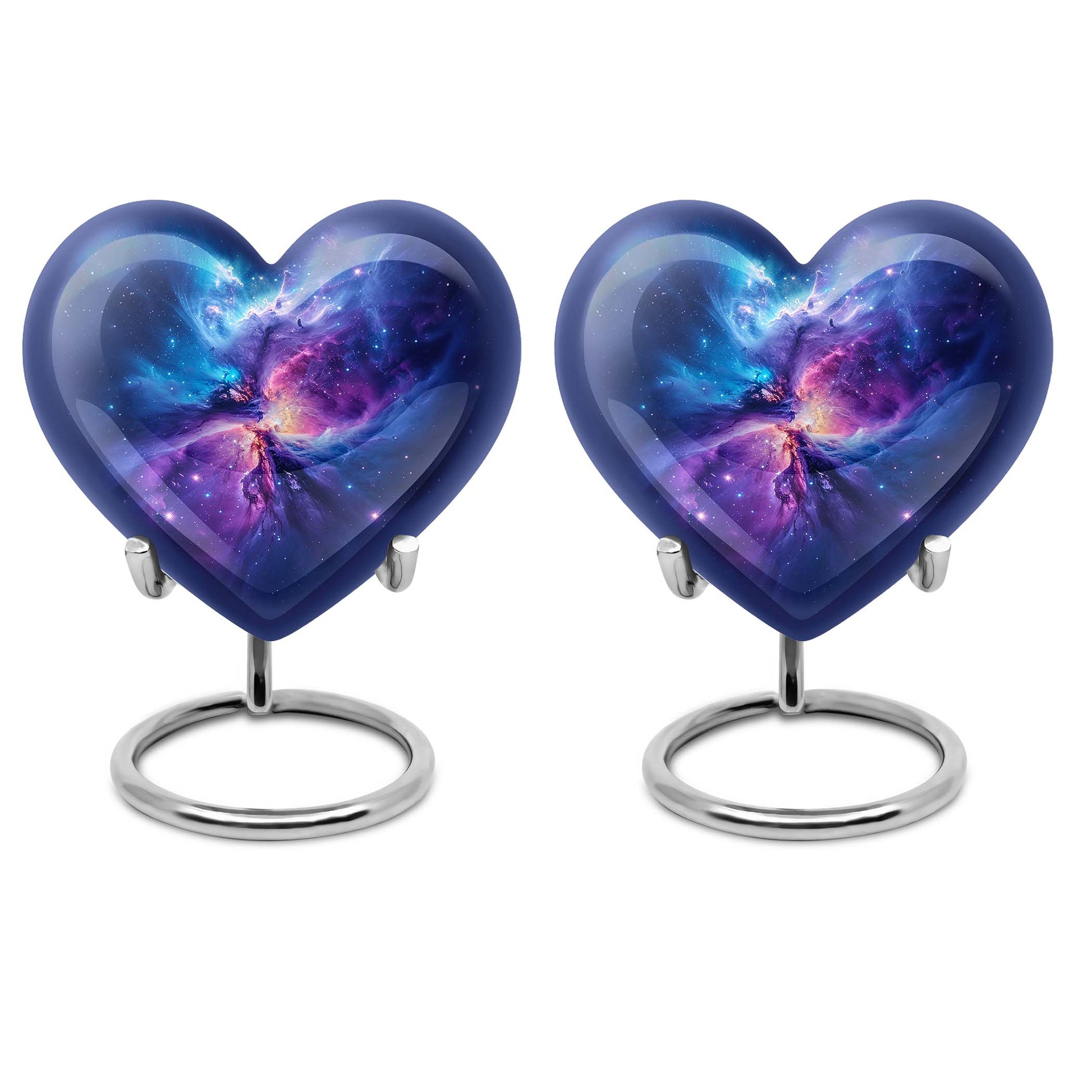 10-inch Galaxy Urn, Abstract Heart Design for adult ashes