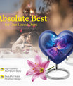 10-inch Galaxy Urn, Abstract Heart Design for adult ashes