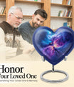 10-inch Galaxy Urn, Abstract Heart Design for adult ashes
