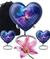 10-inch Galaxy Urn, Abstract Heart Design for adult ashes