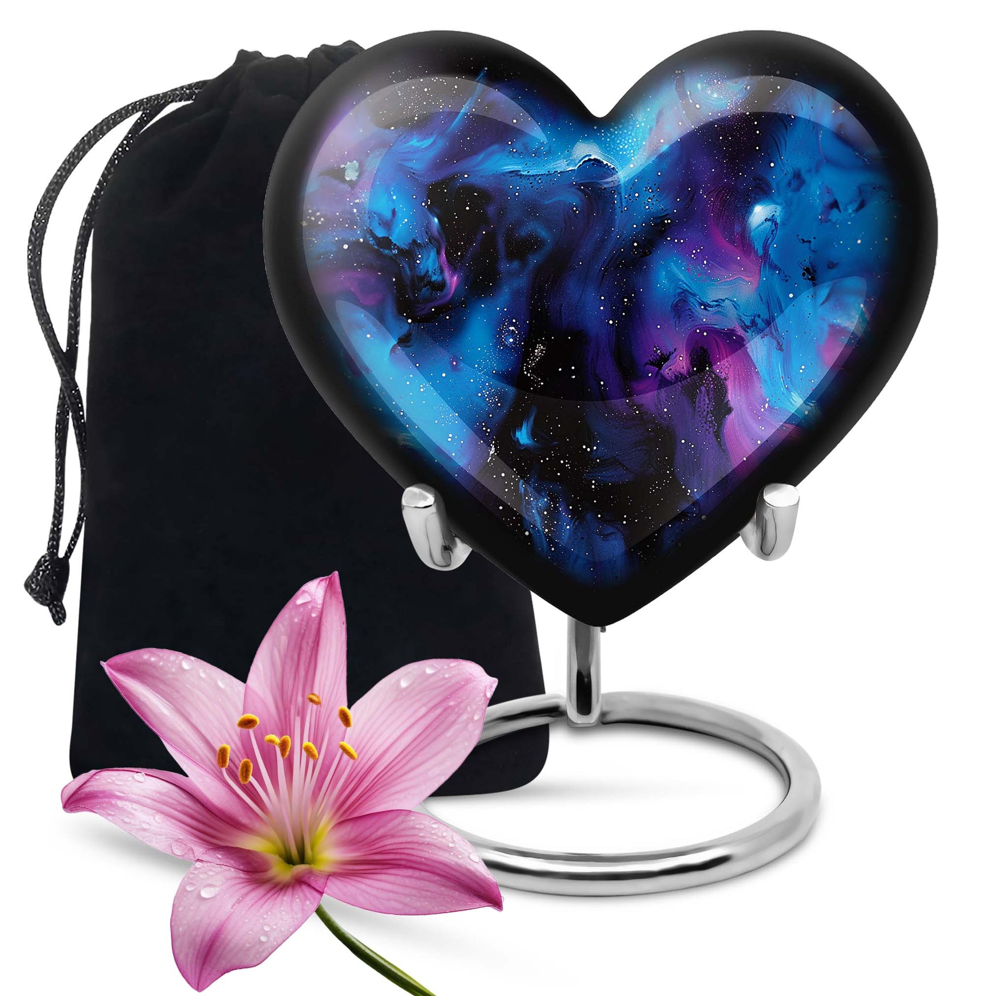 Galaxy Heart Urn For Ashes