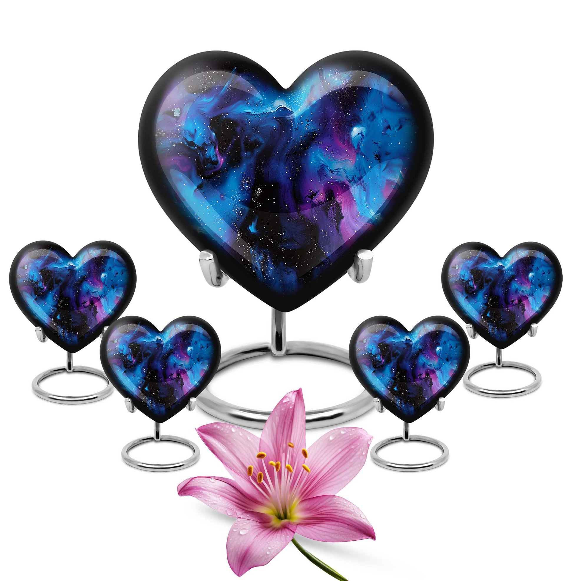 Galaxy Heart Urn For Ashes