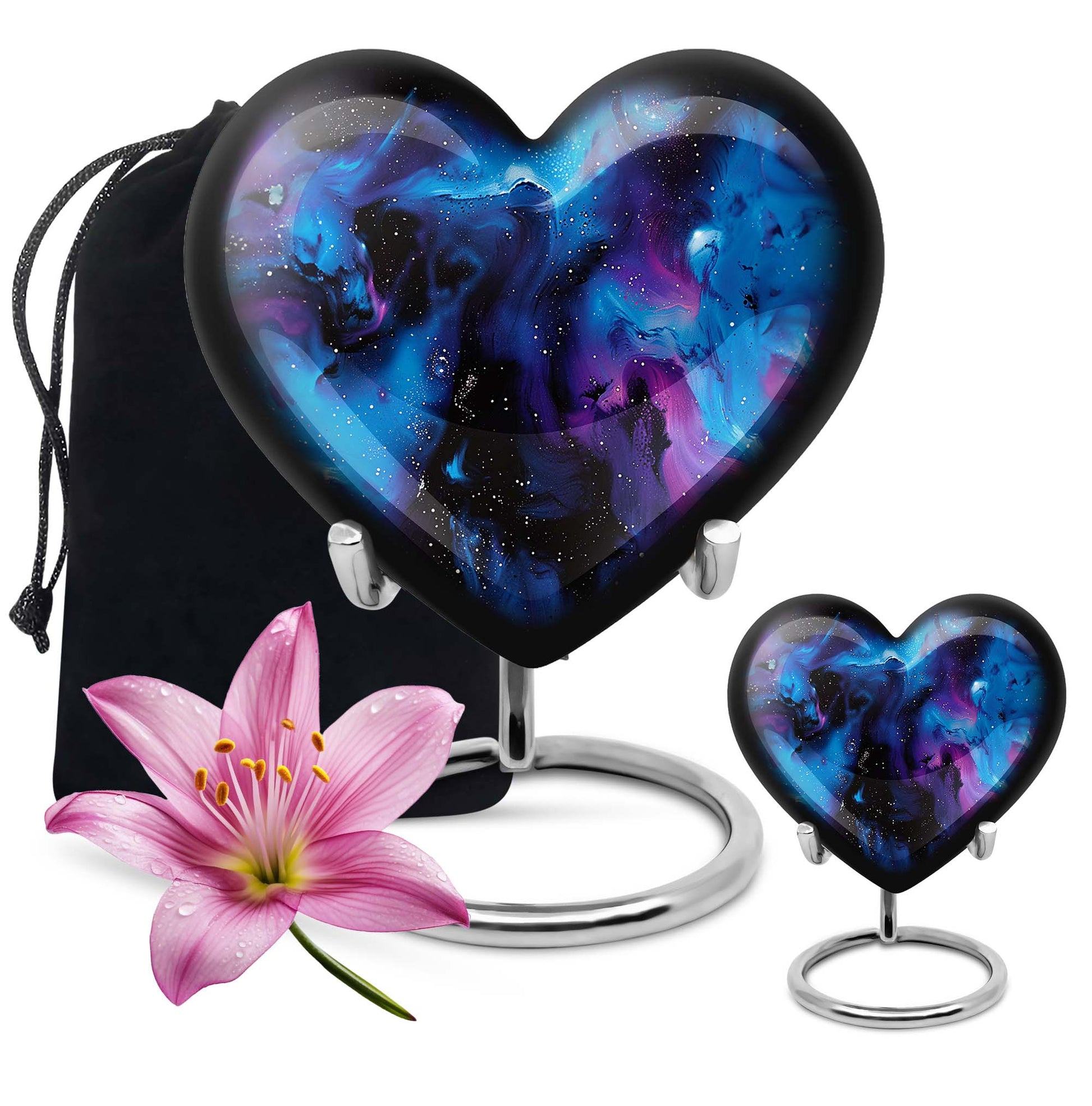 Galaxy Heart Urn For Ashes