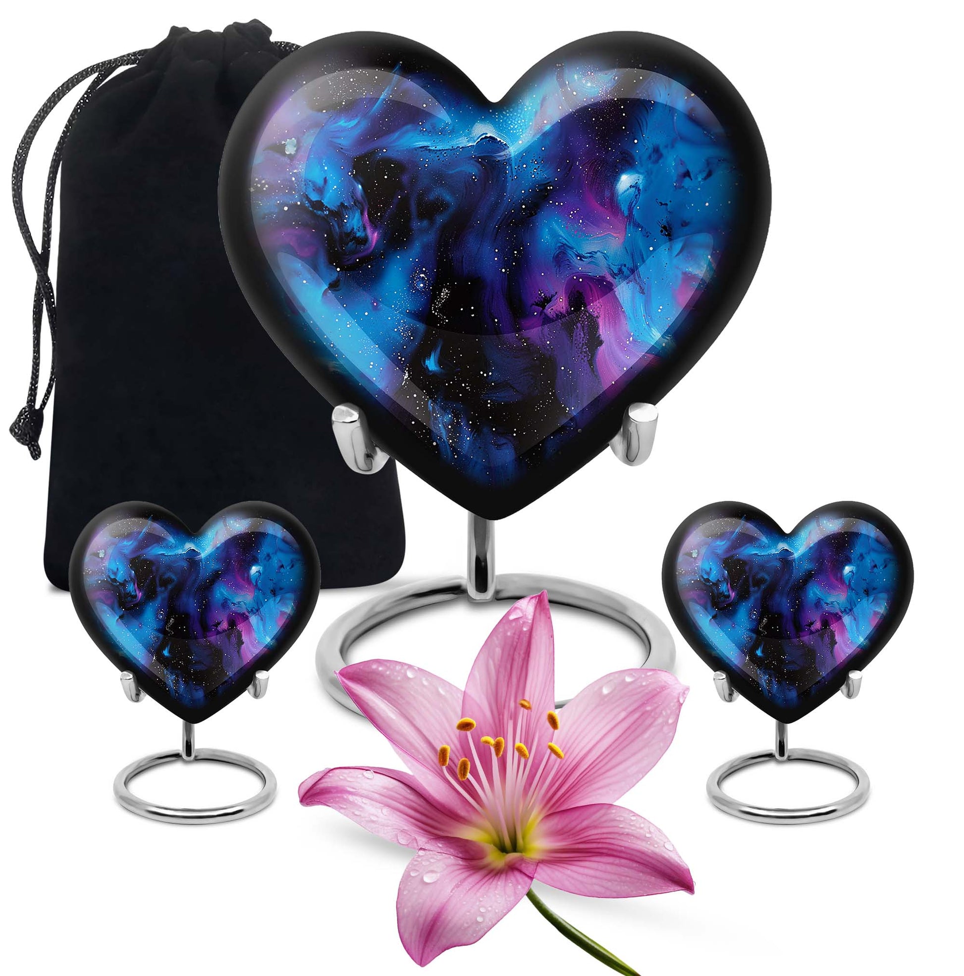 Galaxy Heart Urn For Ashes