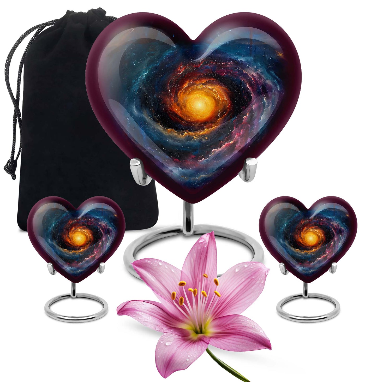 Personalized Galaxy Memorial Urn for Mom - 10-inch, 200 cu in - Yatskia