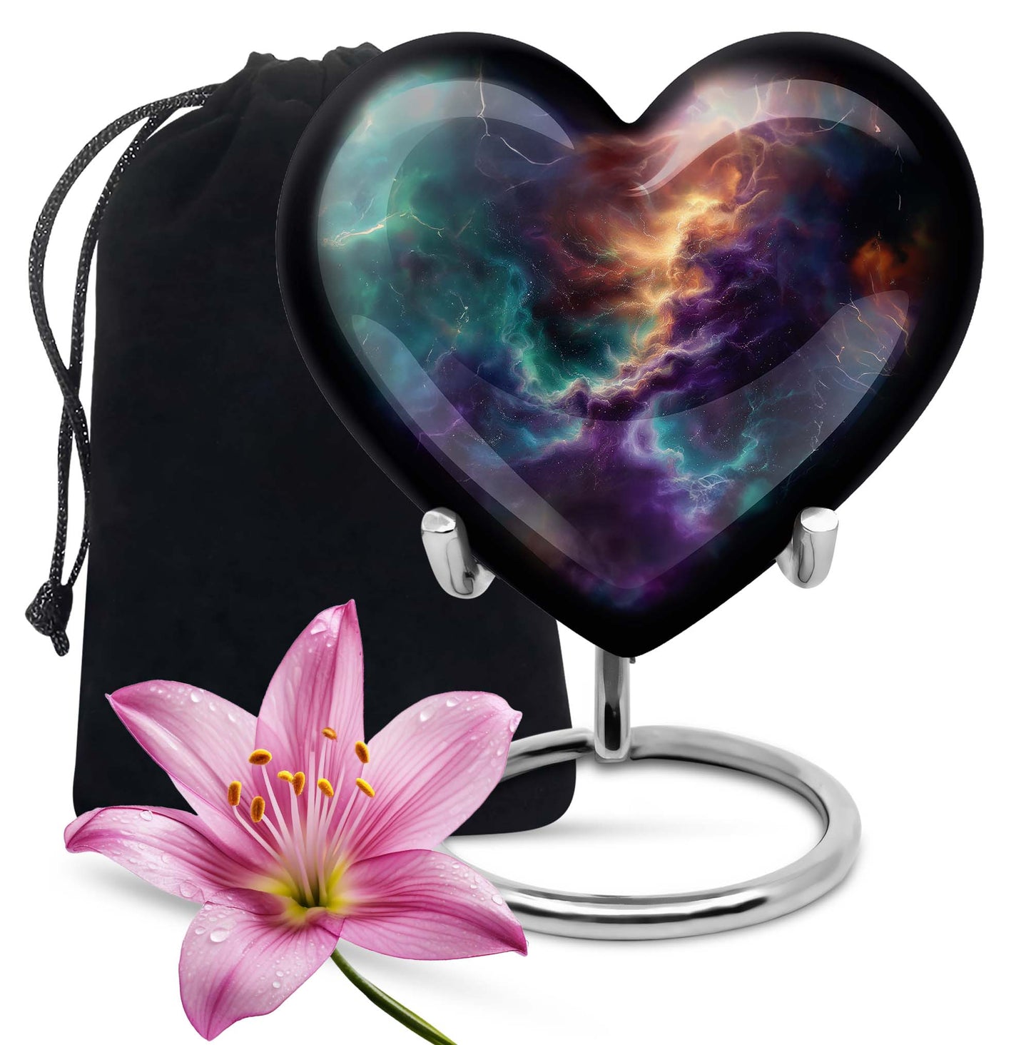 Personalized Galaxy Cremation Urn for Men & Women - 10-inch, 200 cu in - Yatskia