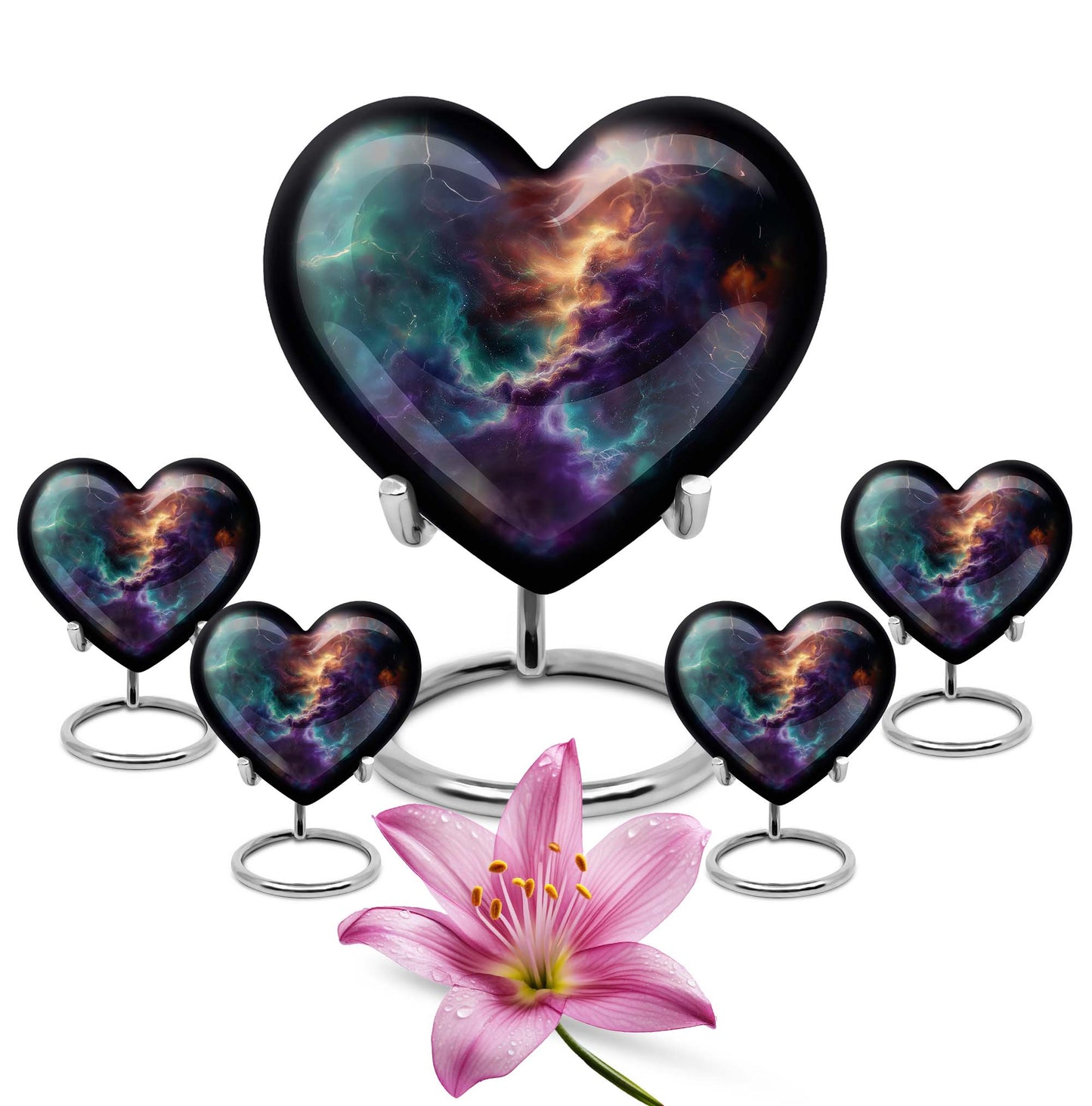 Personalized Galaxy Cremation Urn for Men & Women - 10-inch, 200 cu in - Yatskia