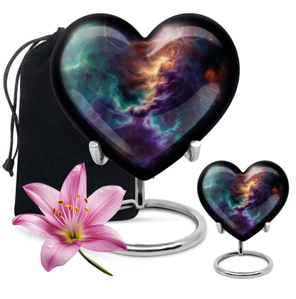 Personalized Galaxy Cremation Urn for Men & Women - 10-inch, 200 cu in - Yatskia