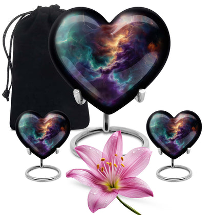 Personalized Galaxy Cremation Urn for Men & Women - 10-inch, 200 cu in - Yatskia