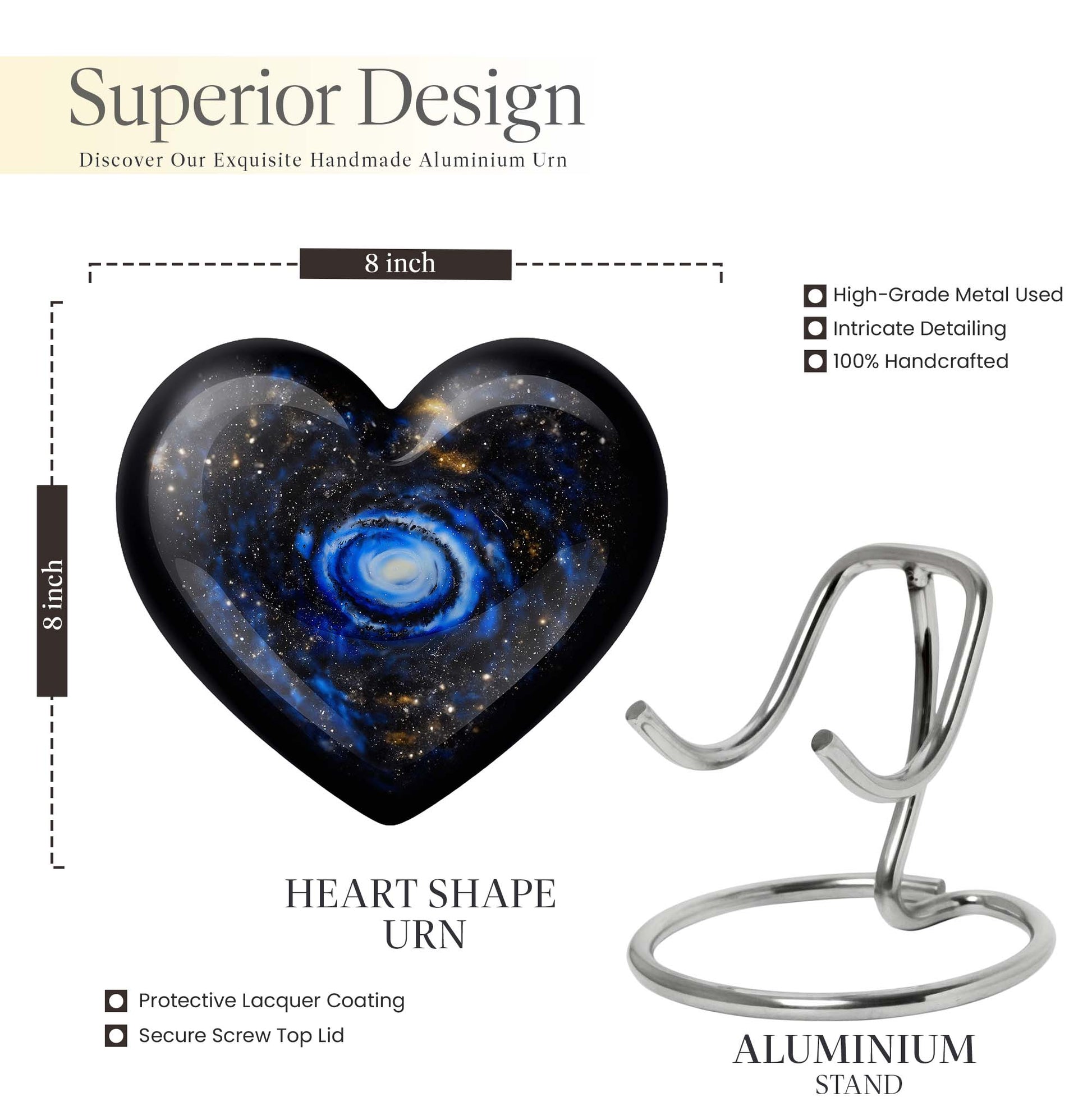 Galaxy Urn; Heart-shaped