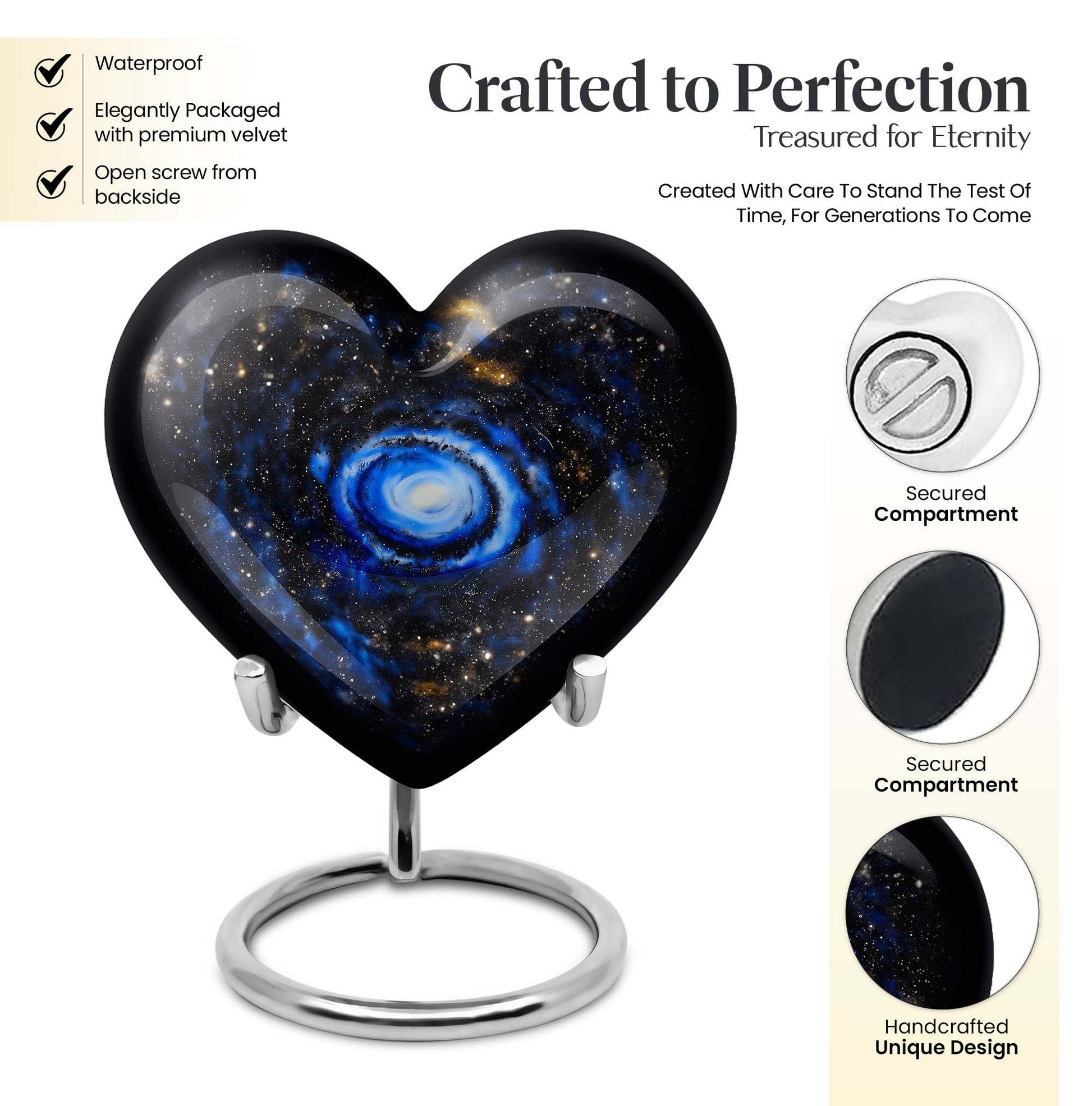Galaxy Urn; Heart-shaped