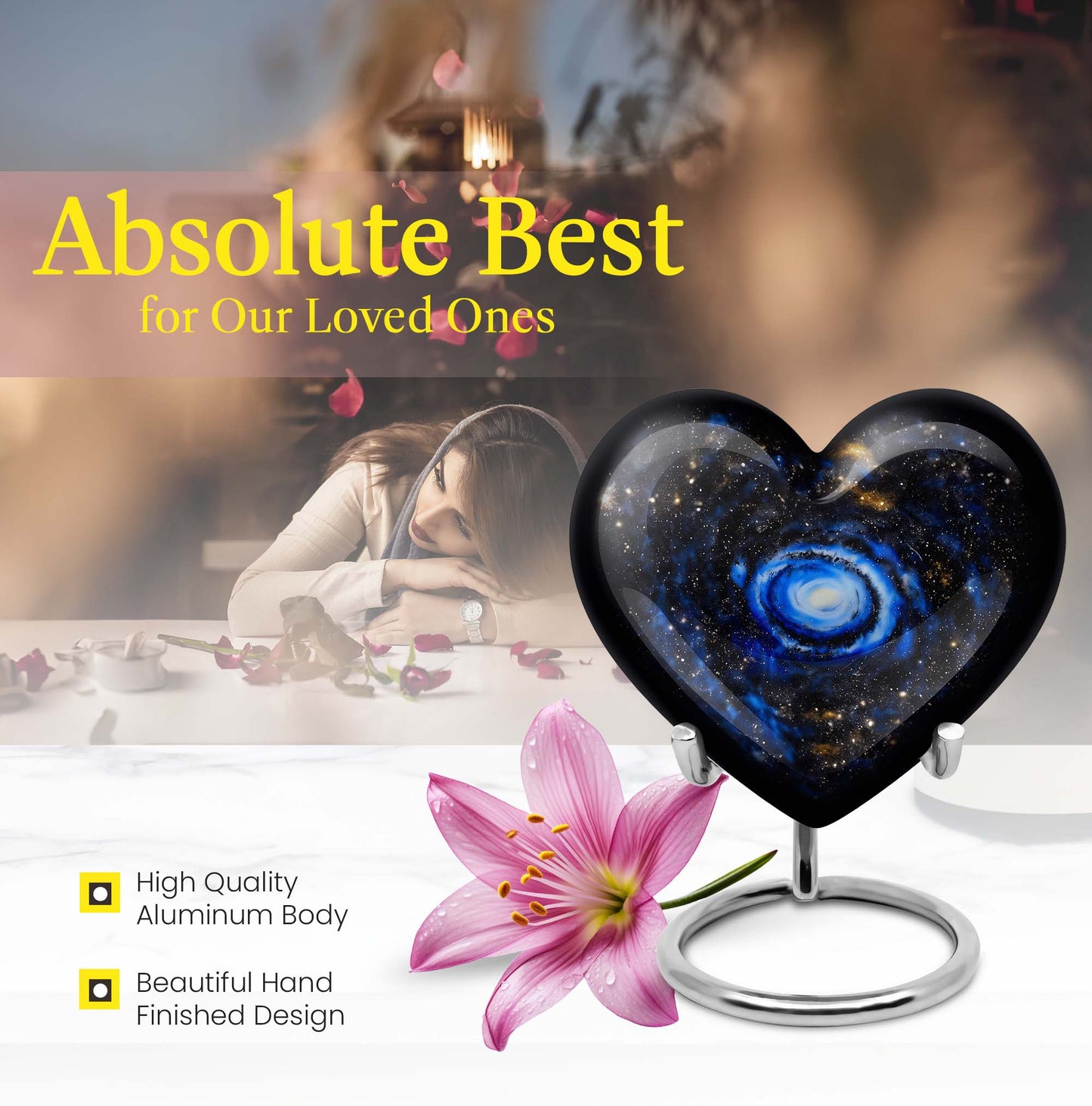 Galaxy Urn; Heart-shaped