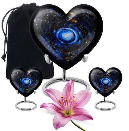 Personalized Galaxy Cremation Urn for Human Ashes - 10-inch, 200 cu in - Yatskia