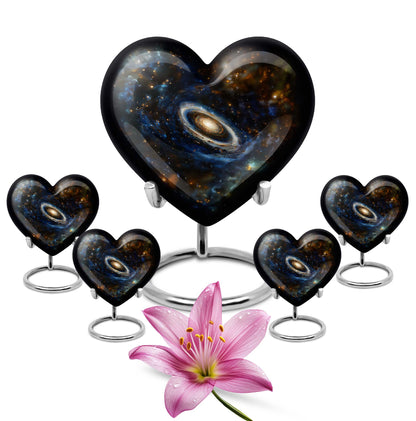 Personalized Galaxy Cremation Urn for Adult Male - 10-inch, 200 cu in - Yatskia