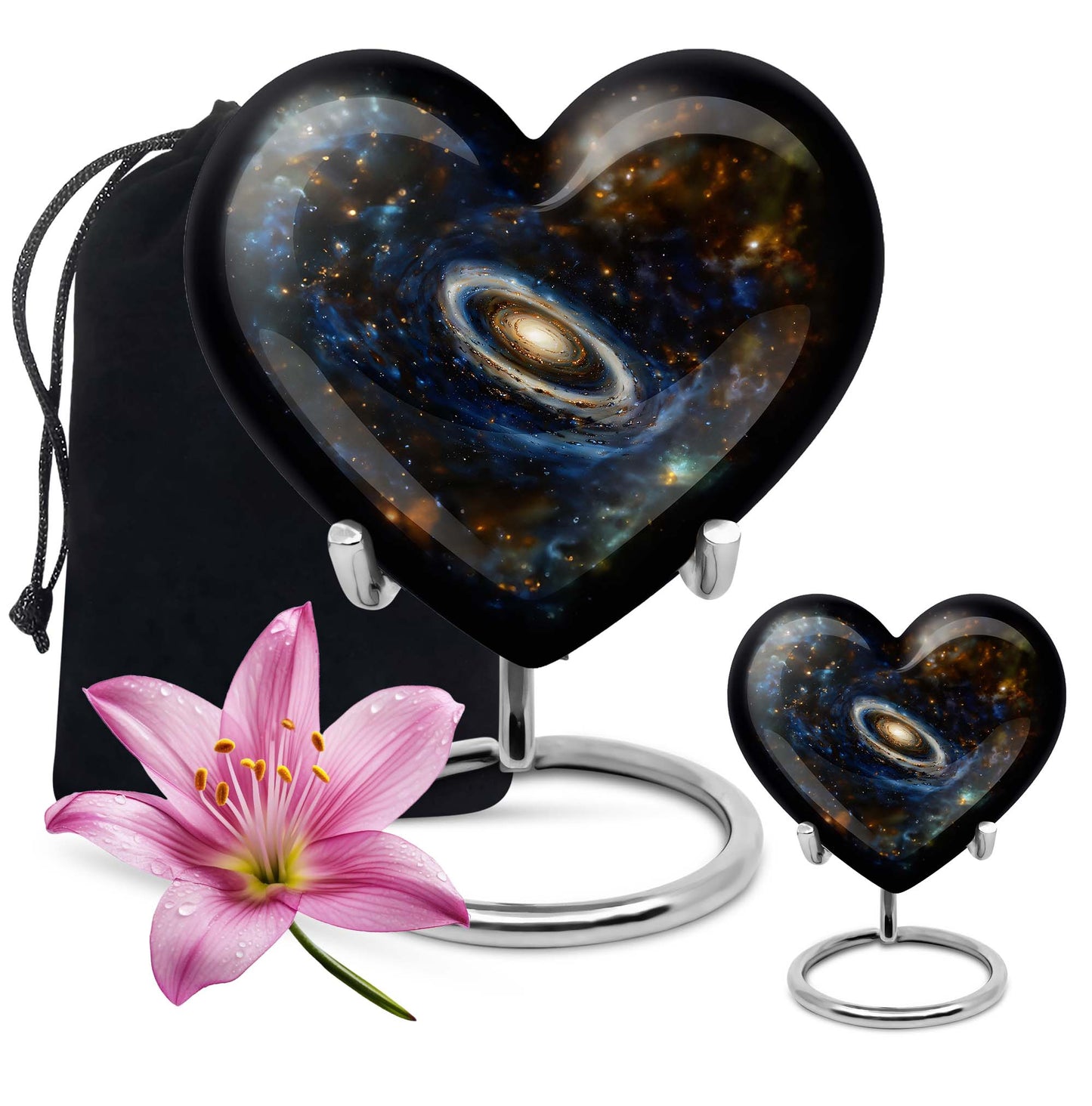 Personalized Galaxy Cremation Urn for Adult Male - 10-inch, 200 cu in - Yatskia