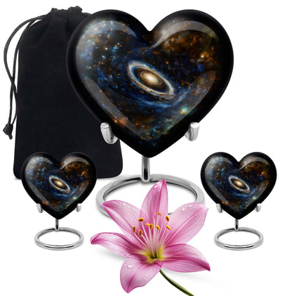 Personalized Galaxy Cremation Urn for Adult Male - 10-inch, 200 cu in - Yatskia