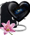 Galaxy Urn, heart-shaped funeral urn
