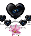 Galaxy Urn, heart-shaped funeral urn